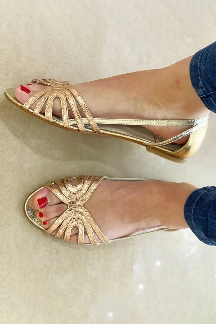 Alberta Slingback Sandal with elegant carved details, comfortable