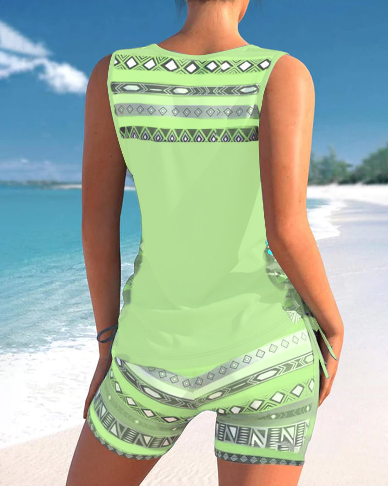 Sophia – Geometric Print Tankini