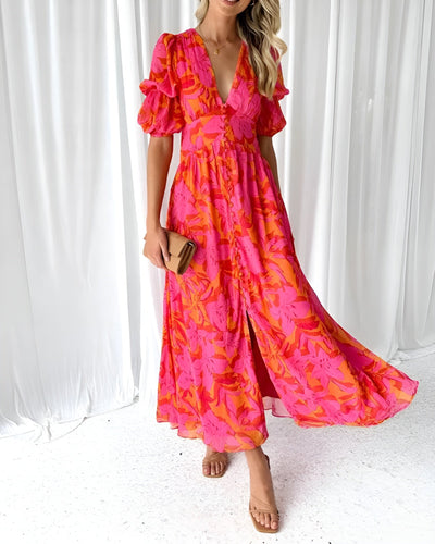 Flora™ Sunset Bloom Maxi Dress