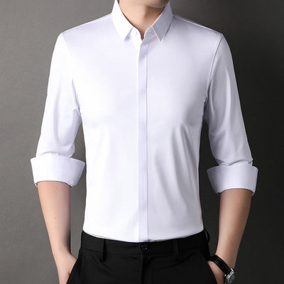 Varenzo | Wrinkle-free stretch shirt for men