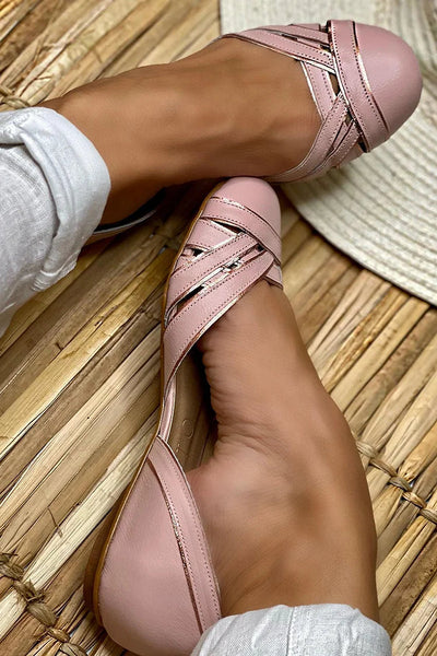 EMILIA | Elegant Braided Ballerina Flats with Side Opening