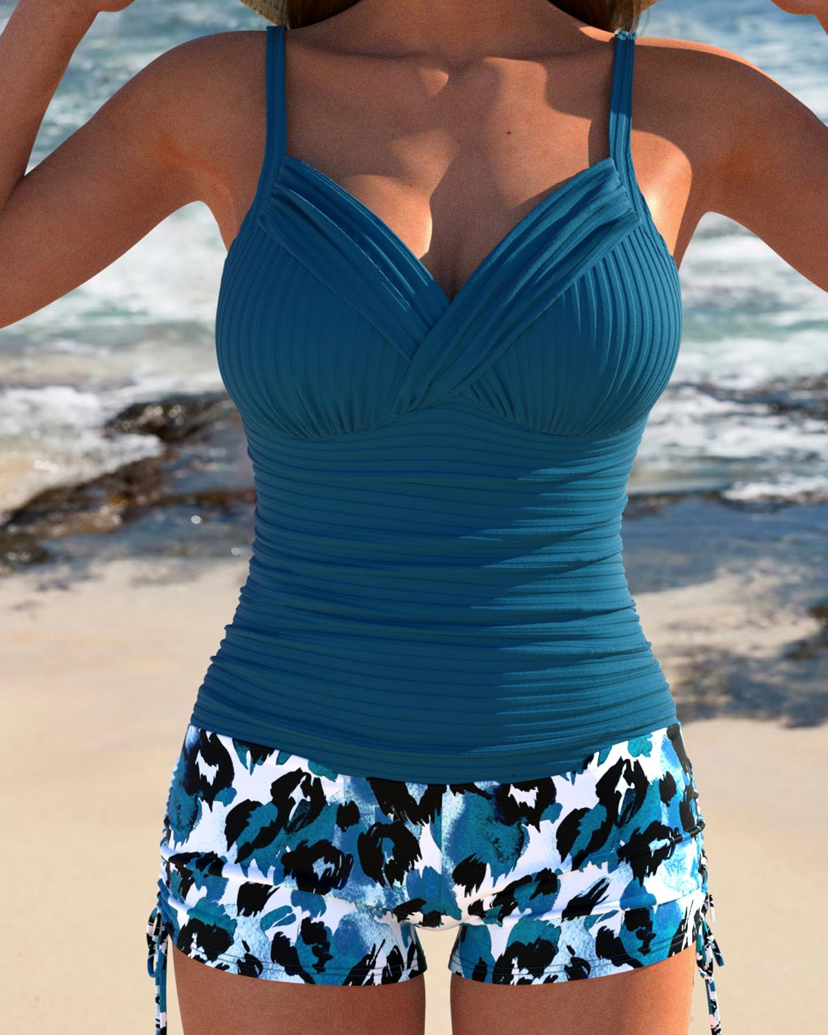 Amelia - Elegant Leopard Tankini Set