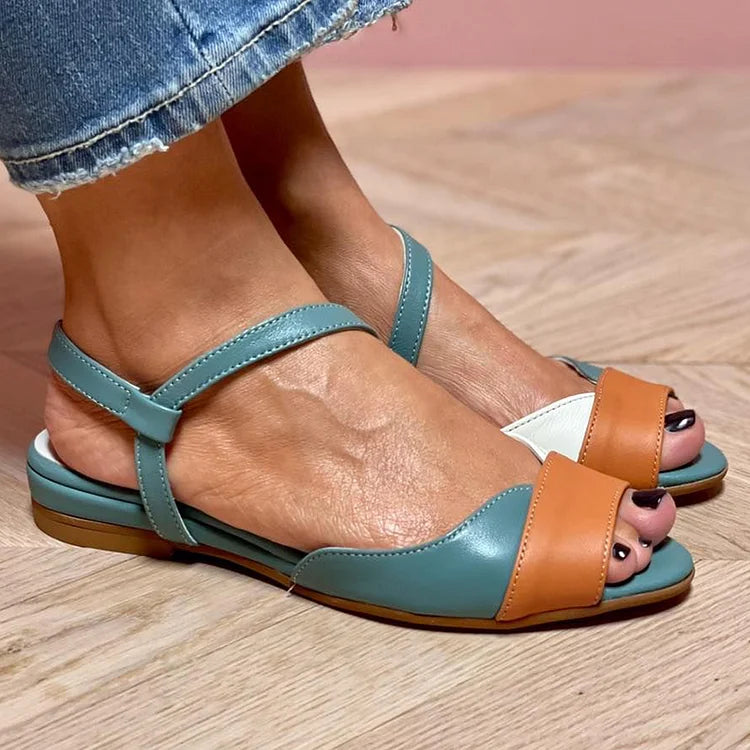 GENEVA | Elegant Tricolore Open-Toe Sandals for a sophisticated look