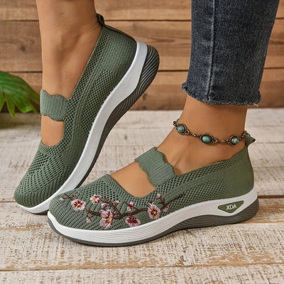 Flora – Cushioned Slip-Ons with Floral Touch