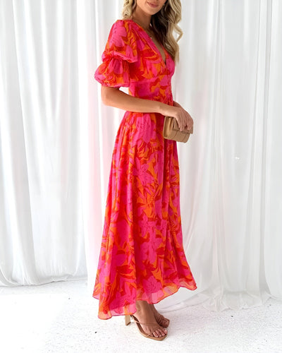 Flora™ Sunset Bloom Maxi Dress