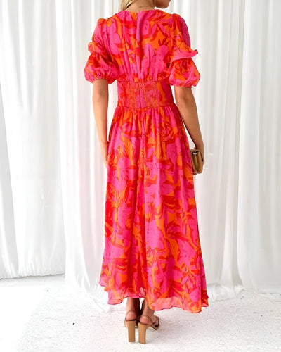 Flora™ Sunset Bloom Maxi Dress