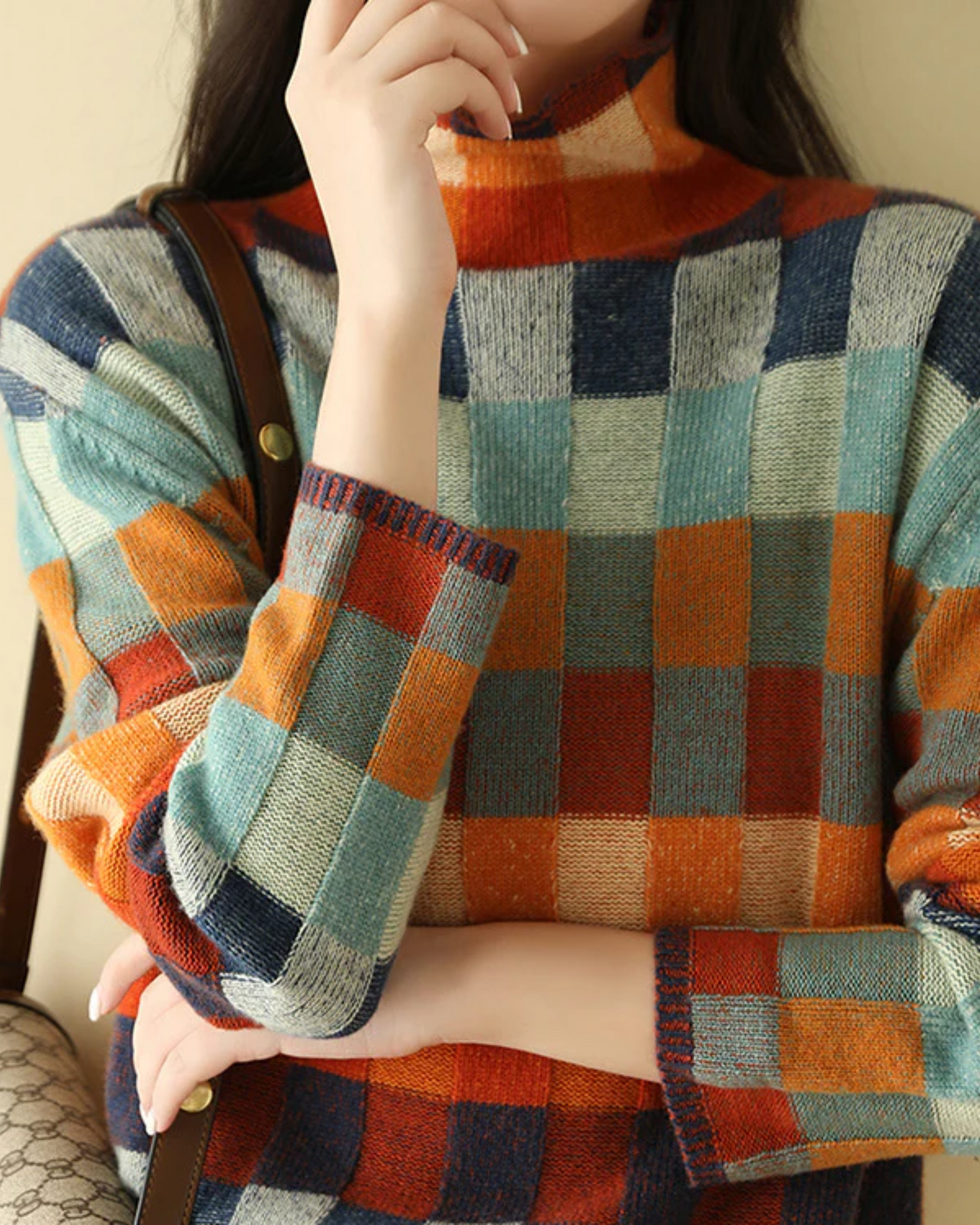 MADI - Cashmere Luxury Patchwork Sweater