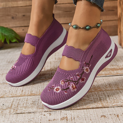 Flora – Cushioned Slip-Ons with Floral Touch