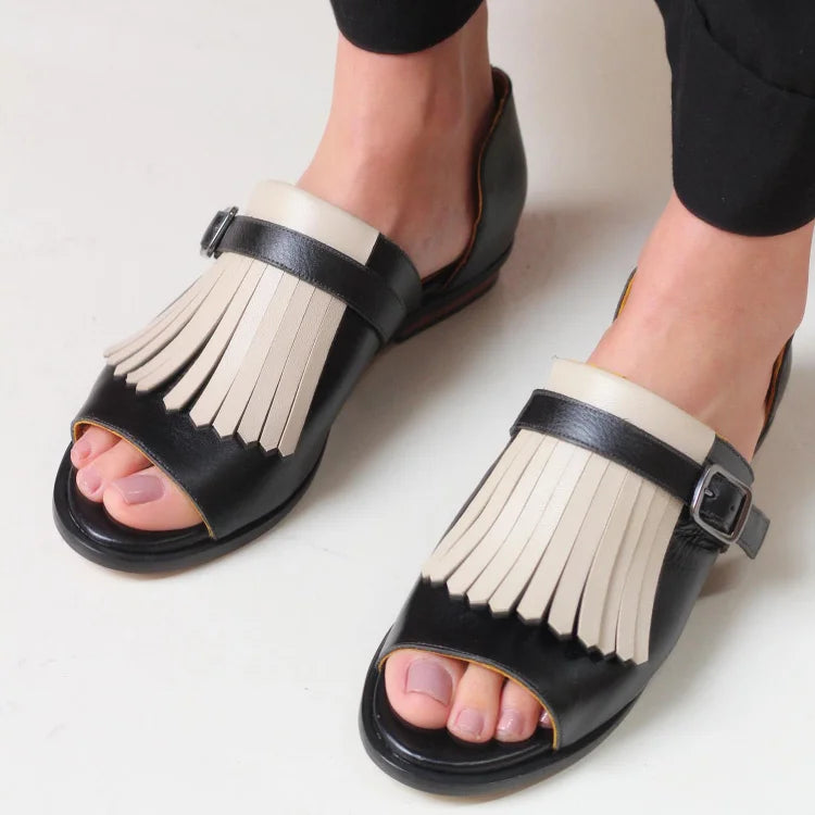 LUCREZIA | Elegant Sandals with Platform and Fashionable Fringes