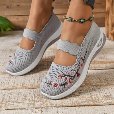 Flora – Cushioned Slip-Ons with Floral Touch