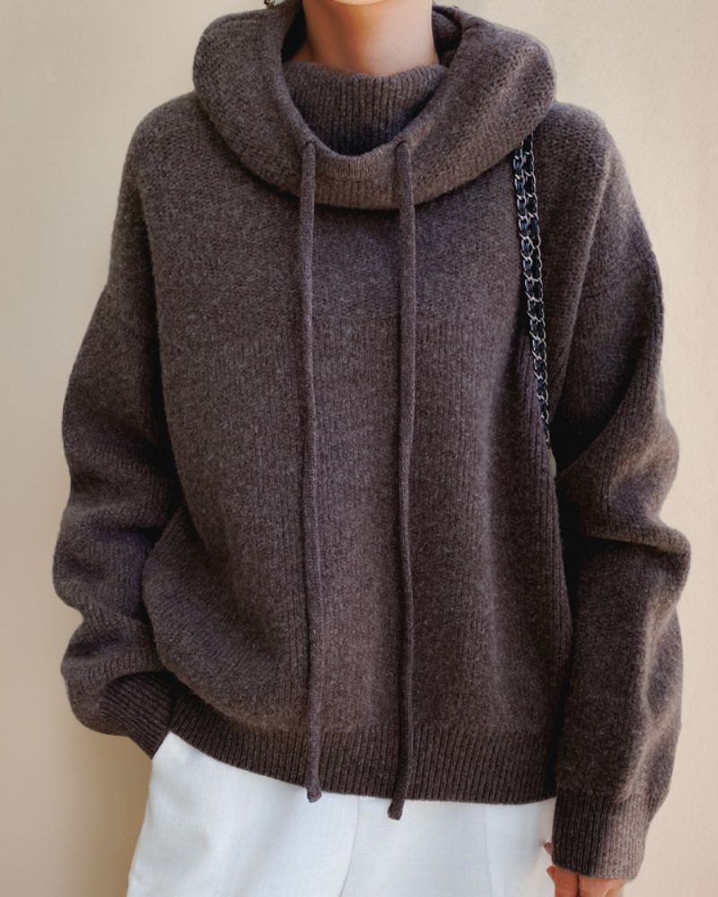 ALIZEE MERINO - WOOL SWEATER WITH COLLAR