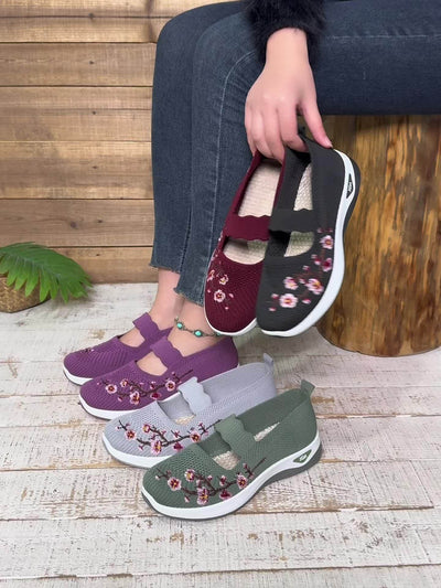 Flora – Cushioned Slip-Ons with Floral Touch