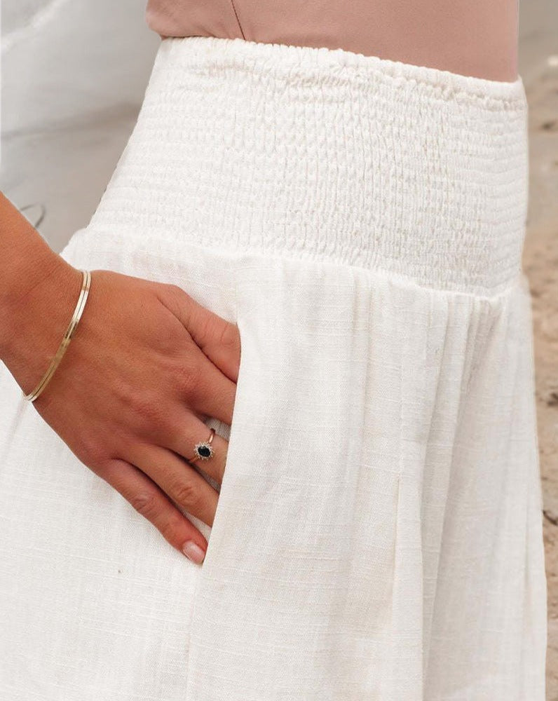 Ubud - High-waisted cotton pants