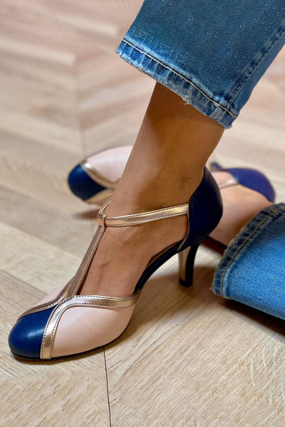 Elsie™ | Elegant pumps with T-strap, round toe, colourful and extremely comfortable
