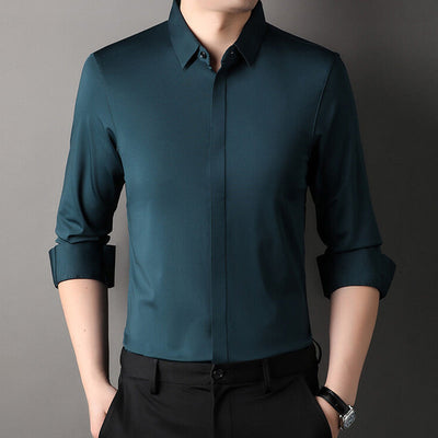 Varenzo | Wrinkle-free stretch shirt for men