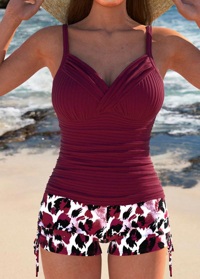 Amelia - Elegant Leopard Tankini Set
