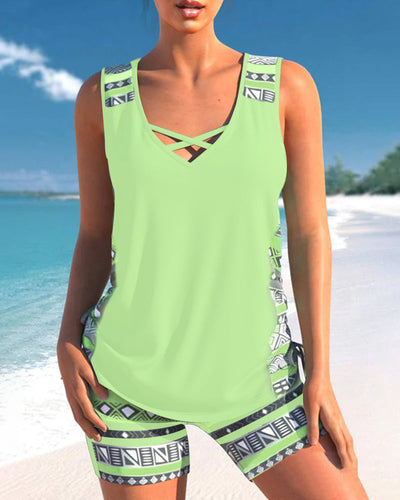 Sophia – Geometric Print Tankini