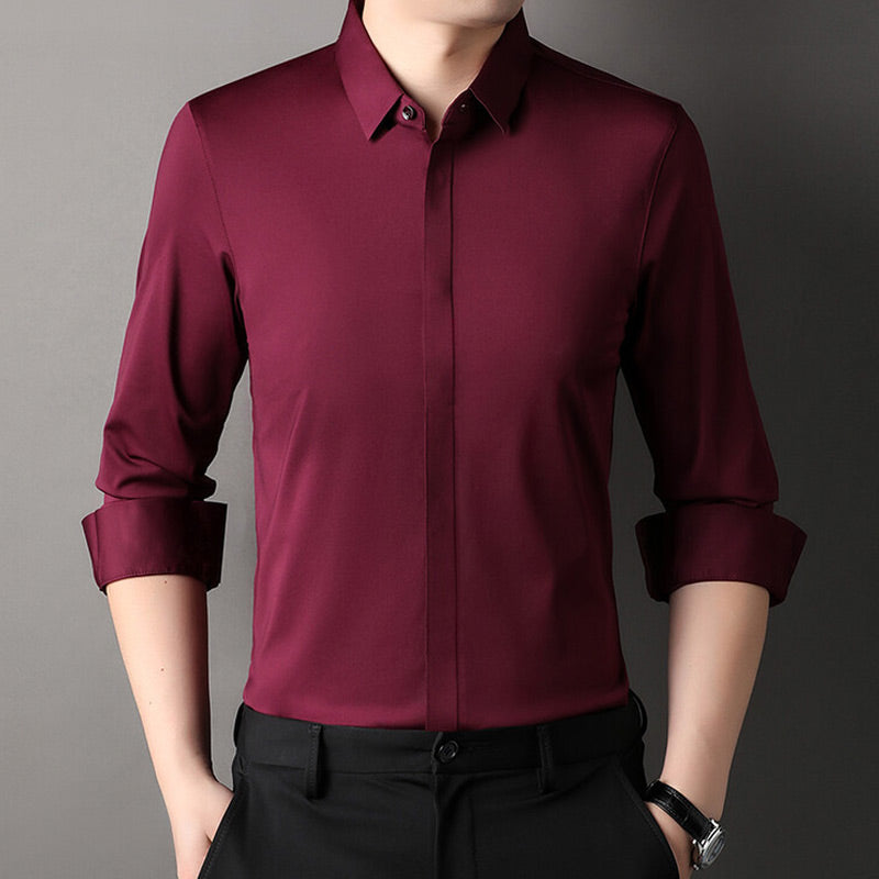 Varenzo | Wrinkle-free stretch shirt for men