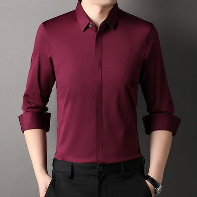 Varenzo | Wrinkle-free stretch shirt for men