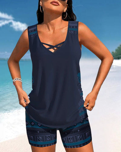 Sophia – Geometric Print Tankini