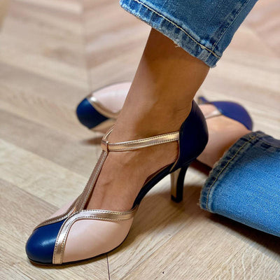 Elsie™ | Elegant pumps with T-strap, round toe, colourful and extremely comfortable