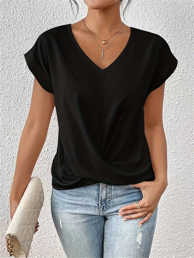 Cleo™ V Neck Short Sleeve Shirt