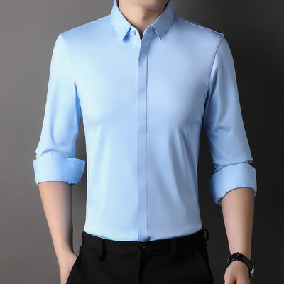 Varenzo | Wrinkle-free stretch shirt for men