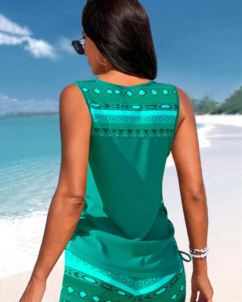 Sophia – Geometric Print Tankini