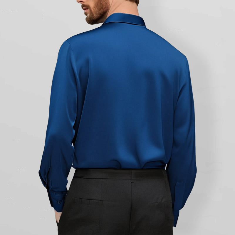 Varenzo | Wrinkle-free stretch shirt for men