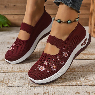 Flora – Cushioned Slip-Ons with Floral Touch