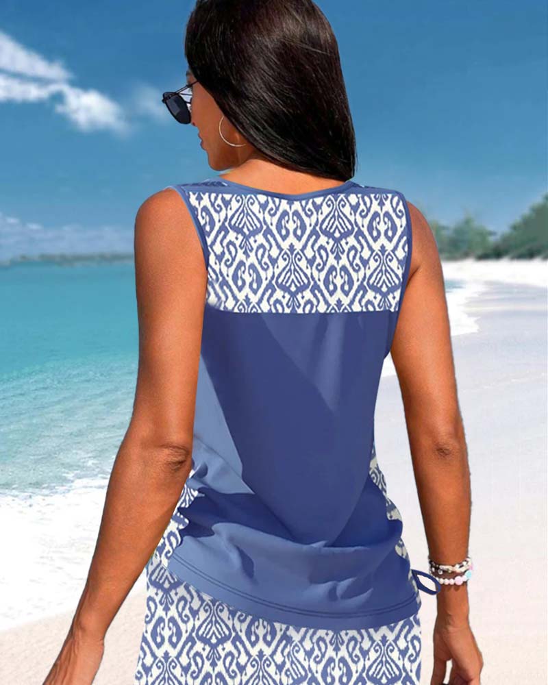 Sophia – Geometric Print Tankini
