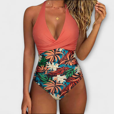 Elena – Elegant V-Neck Swimsuit