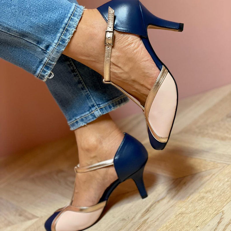 Elsie™ | Elegant pumps with T-strap, round toe, colourful and extremely comfortable