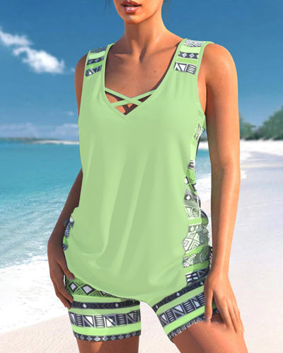 Sophia – Geometric Print Tankini