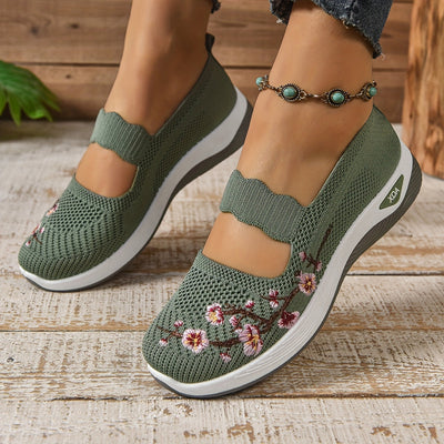 Flora – Cushioned Slip-Ons with Floral Touch