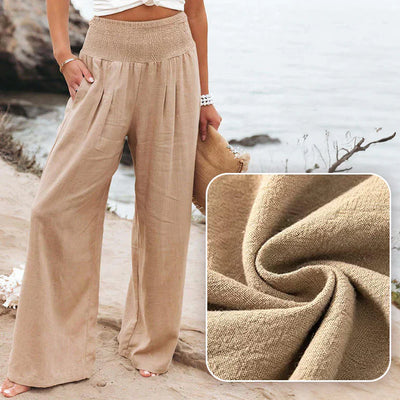 Ubud - High-waisted cotton pants