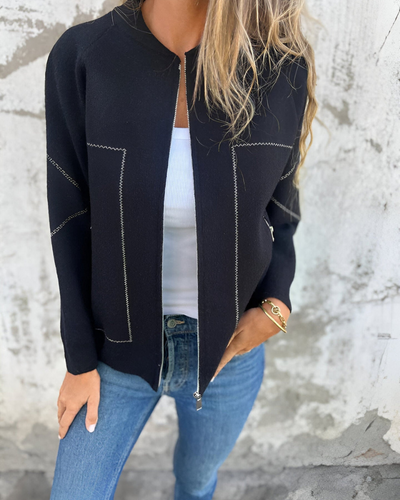 SYLVE - Bomber Jacket with Zipper