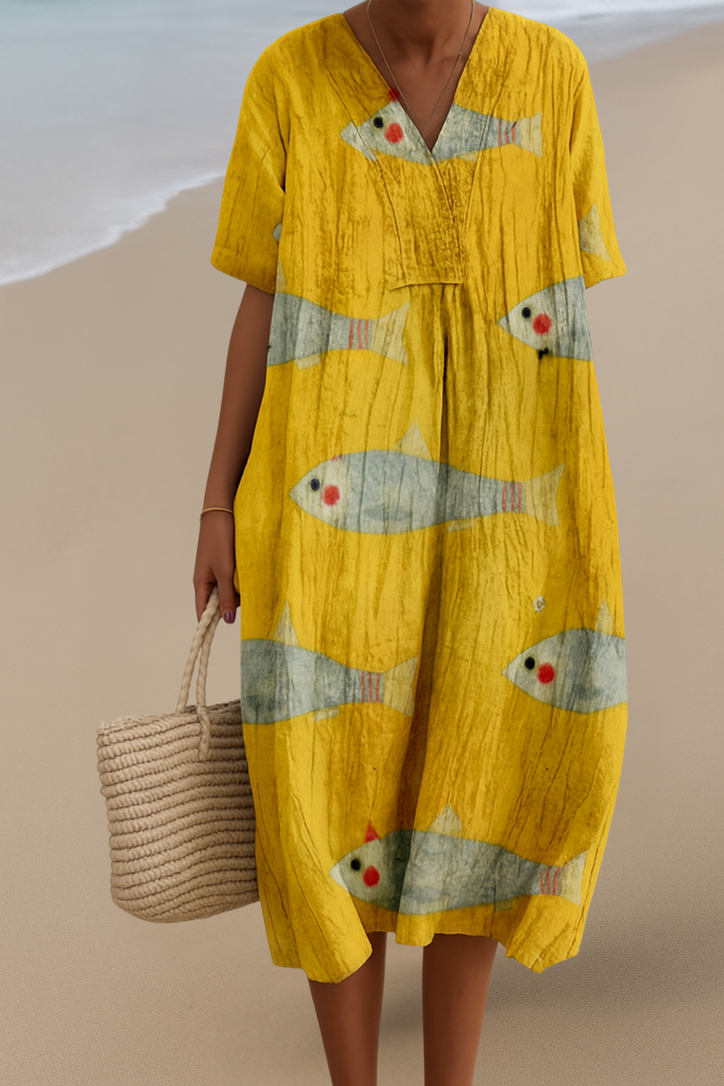 Golden Tide – Art-Inspired Summer Dress