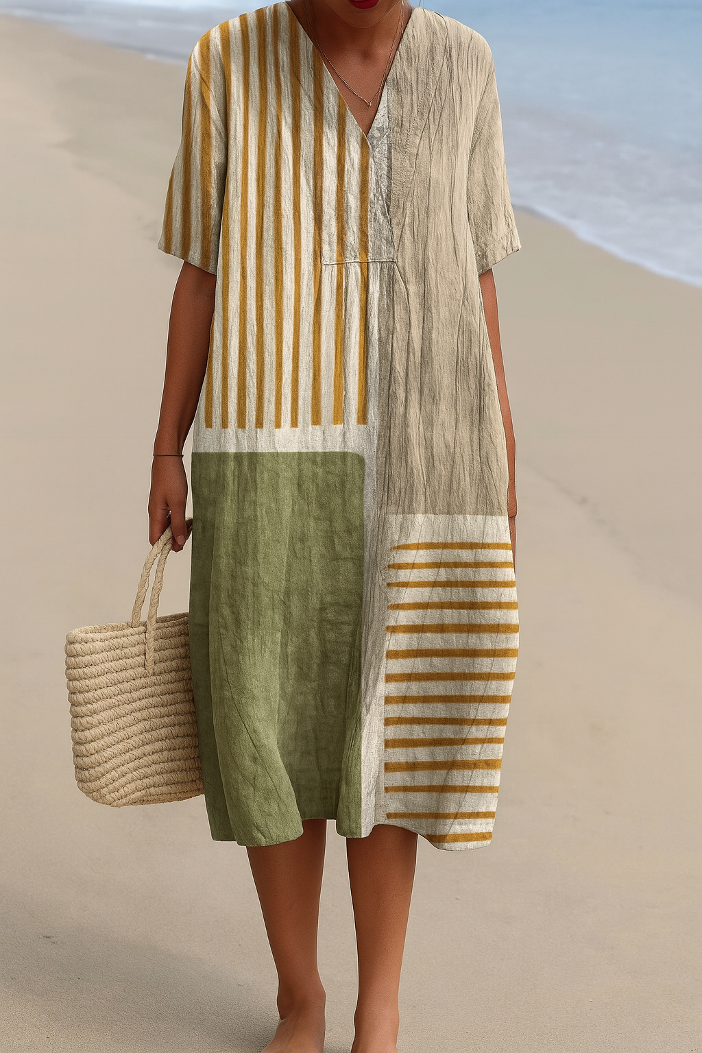 Olive Casual Dress – Effortless Chic for Every Occasion