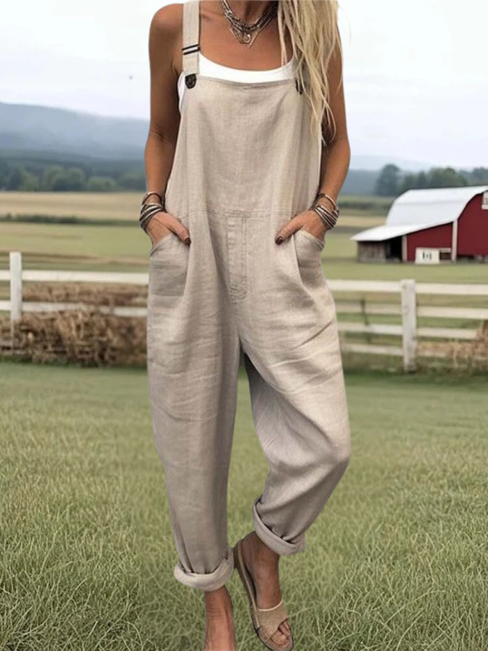 Loretta - Vacation Retro Casual Wide Leg Jumpsuit