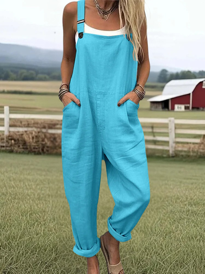 Loretta - Vacation Retro Casual Wide Leg Jumpsuit