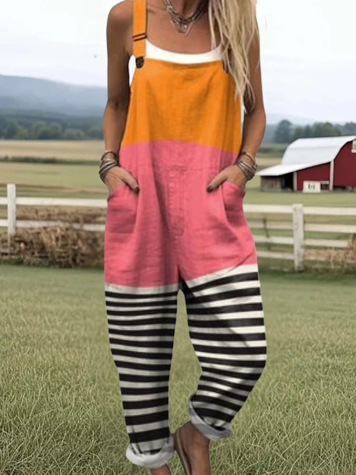 Clementine - jumpsuit with abstract pattern and art print