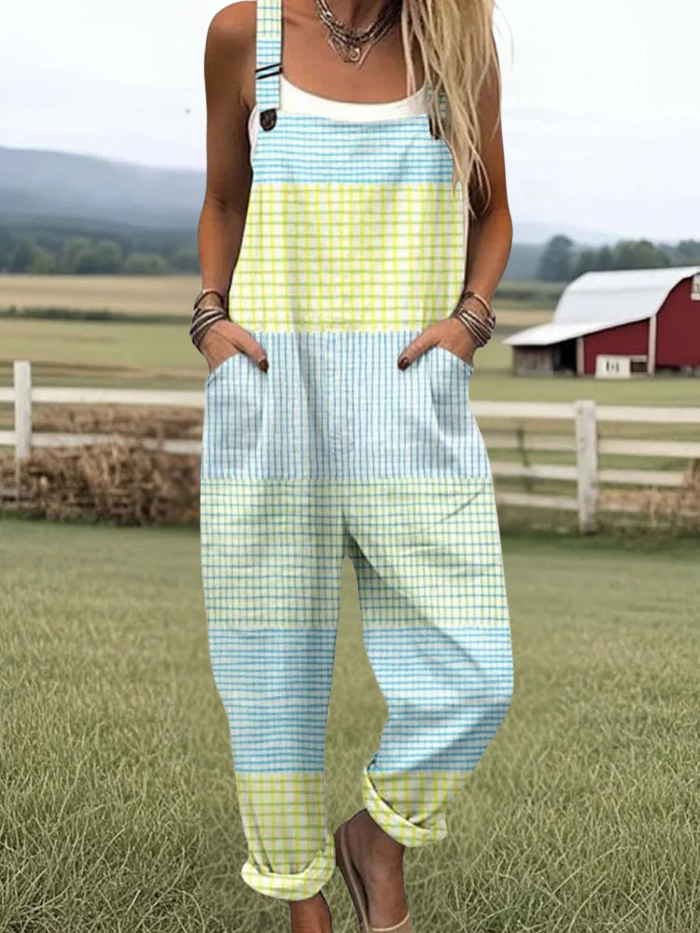 Willa - jumpsuit vintage abstract geometric art