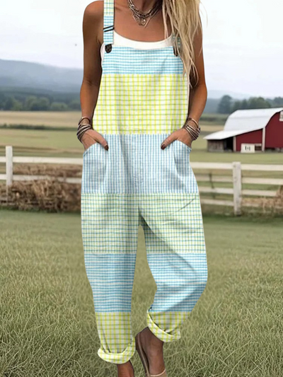 Willa - jumpsuit vintage abstract geometric art