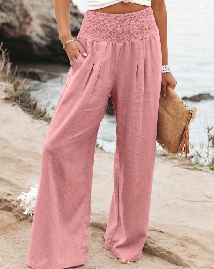 Ubud - High-waisted cotton pants