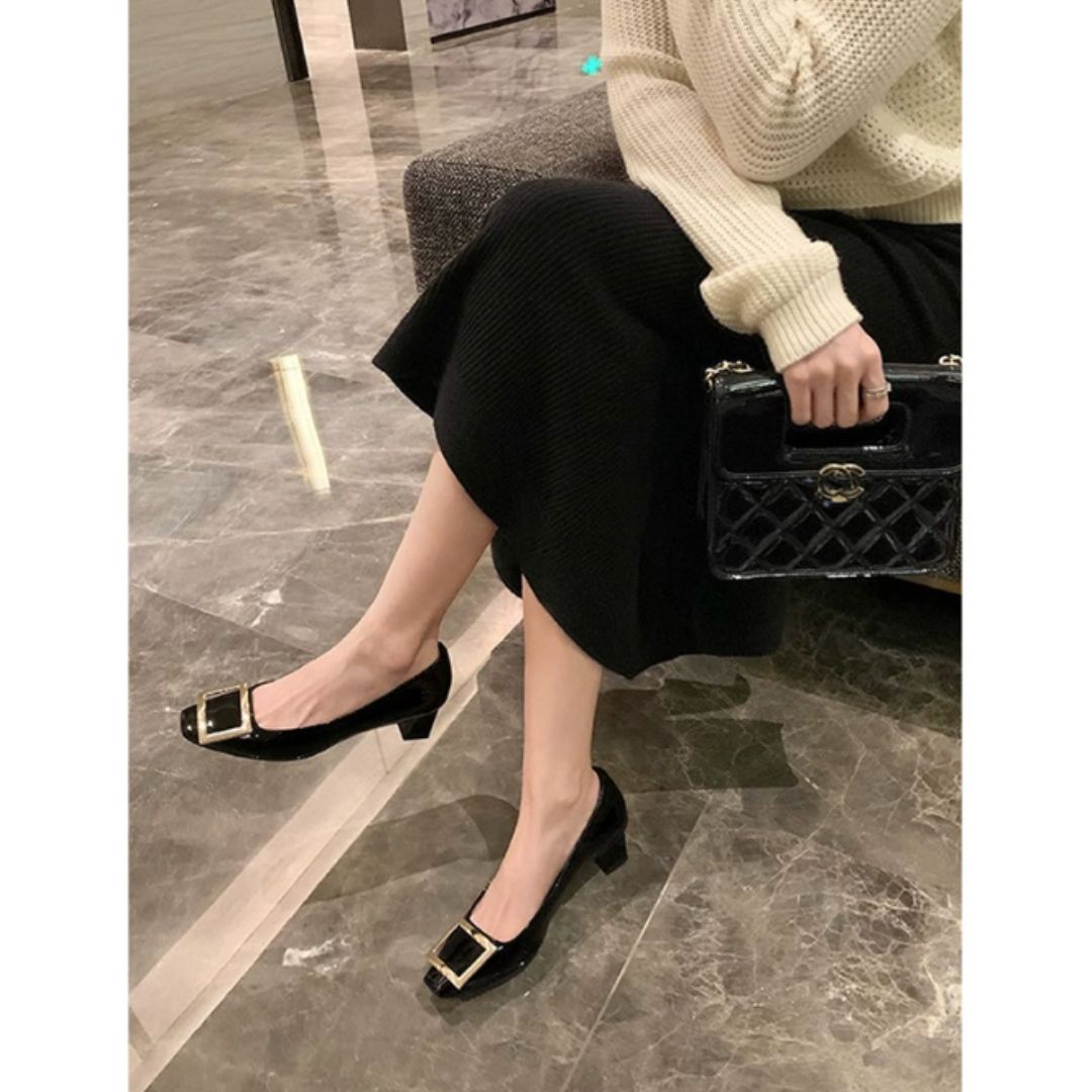 Georgia™ | Elegant sandals with square toe and medium heel for a refined style