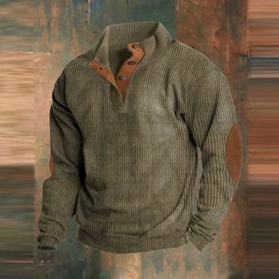 Casual sweatshirt with a high collar and long sleeves