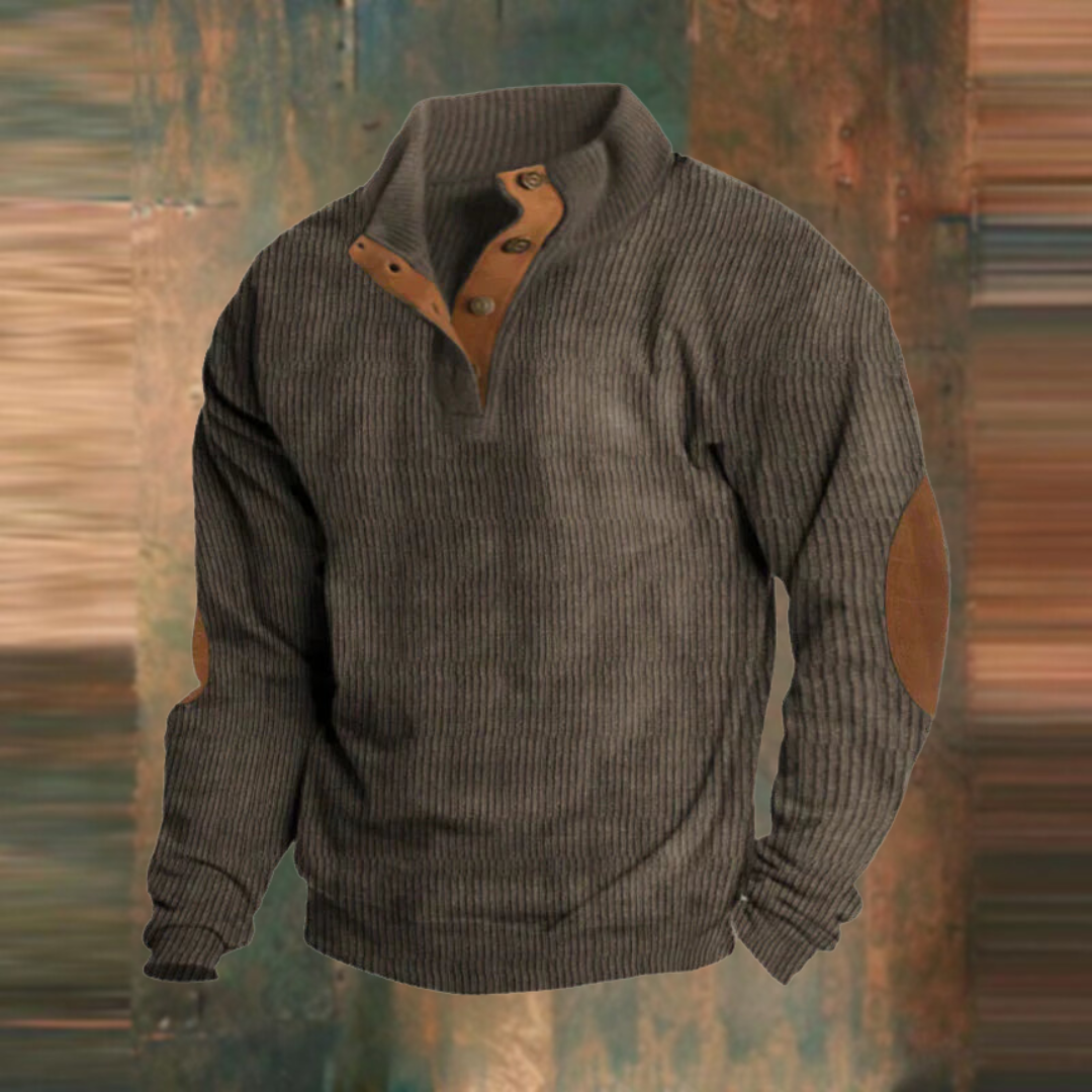 Casual sweatshirt with a high collar and long sleeves