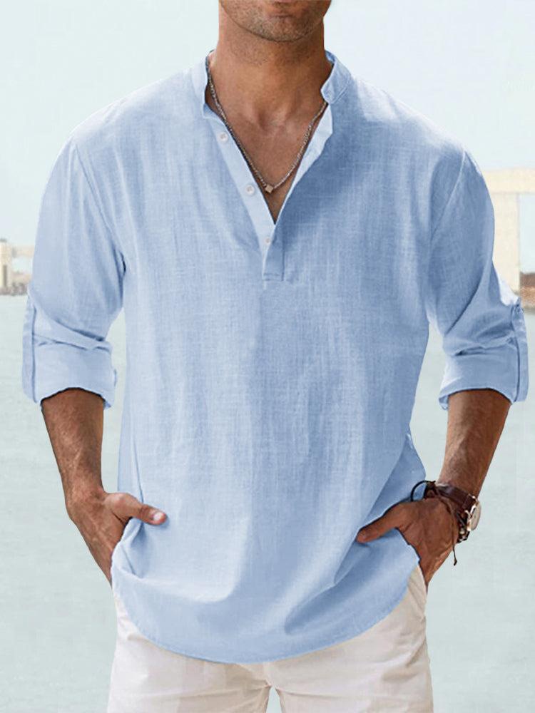 Varenzo | Breathable Linen Shirt