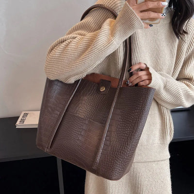 Camilla™ - Croc Leather Shoulder Bag